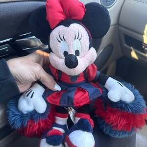 Vintage Disney Minnie Mouse Cheerleader Plush Bean Bag Doll 11"